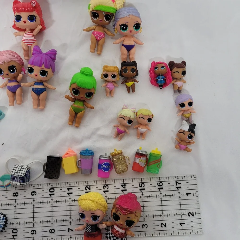 LOL Surprise Doll Mega Lot Figures Lil Sisters Accessories Clothes Bottles 20pc+